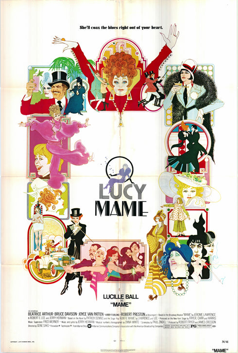 mame 1974 one sheet poster folded